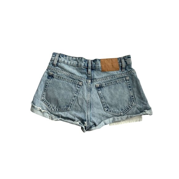 ZARA Women's Denim Blue Cutoff Shorts Size US 2 - Picture 3 of 6